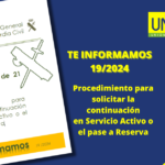 PROCEDIMIENTO PARA SOLICITAR LA CONTINUACIÓN EN SERVICIO ACTIVO O EL PASE A RESERVA